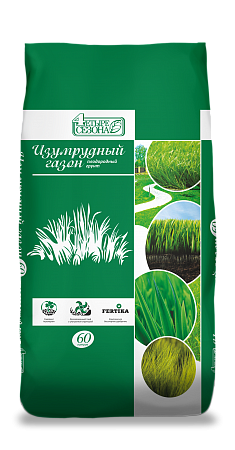 ПЛОДОРОДНЫЙ ГРУНТ ЧЕТЫРЕ СЕЗОНА "ИЗУМРУДНЫЙ ГАЗОН" 60 Л